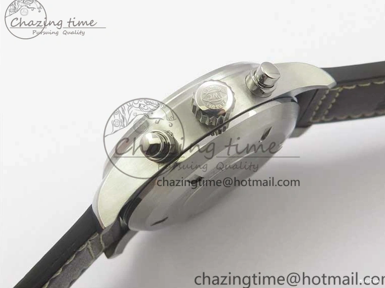 MIROTIME 1221 Pilot Chrono Spitfire IW387903 SS ZF 1:1 Best Edition Black Dial on Brown Leather Strap A OdorResistant 7127